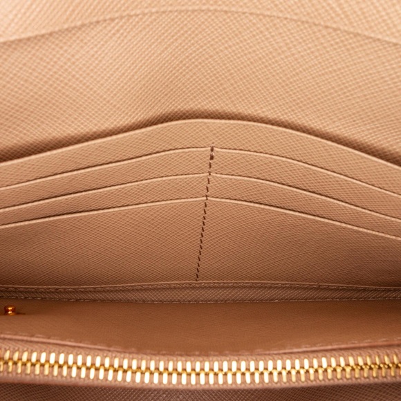 Prada Saffiano Long Wallet Camel - Picture 15 of 16
